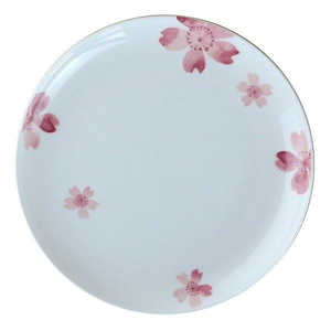 リビング 皿 桜 ラウンドプレート 23cm ボーンチャイナ 食洗機対応 サラサクララウンドプレート