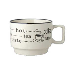 リビング マグカップ 300ml スタッキング enjoy 食器 洋食器 コップ 陶器 ホワイト マグカップ300MLスタッ