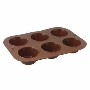 リビング マフィン型 26cm シリコン製 ピンク ブラウン マフィンガタ26CMシリコン