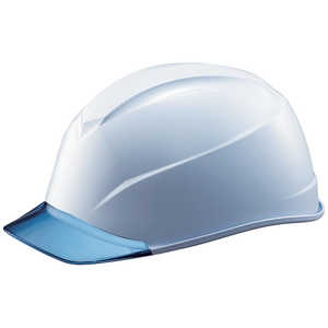 谷沢製作所 タニザワエアライトS搭載ヘルメット(透明バイザータイプ･溝付)透明バイザー:ブルー/帽体色:白  123-JZV-V5-W3-J
