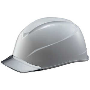 谷沢製作所 タニザワエアライトS搭載ヘルメット(透明バイザータイプ･溝付)透明バイザー:グレー/帽体色:グレー  123-JZV-V2-GR5-J