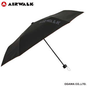 小川 キッズ折りたたみ傘 AIRWALK(エアウォーク) ブラック［雨傘 /子供用 /55cm］ AW10955CBK