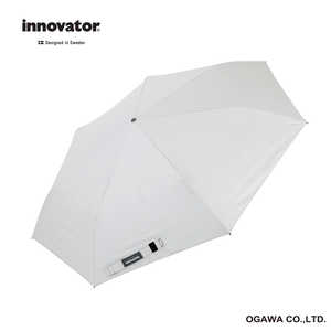 小川 折りたたみ傘 軽量 innovator ［晴雨兼用傘 /メンズ /60cm］ ホワイト×シルバー IN-60M-51