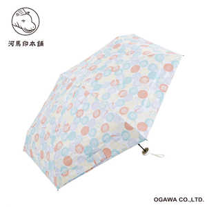 小川 折りたたみ傘 コンパクト おはじき(朱華/はねず) 河馬印本舗 ［晴雨兼用傘 / レディース / 50cm］ LDWS-CM50PM-2