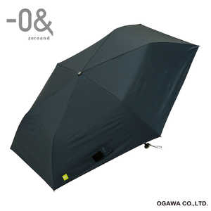 小川 折りたたみ傘 軽量 -0＆(ゼロアンド) ［晴雨兼用傘 /レディース /55cm］ ニュームーンブラック LDB-LW55PM-BK