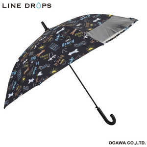 小川 キッズパラソル長傘 LINEDROPS [晴雨兼用傘 /子供用 /55cm] ビーチ LD-KPS-P17 55