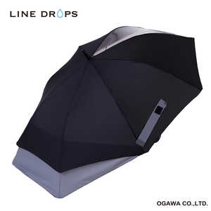 小川 長傘 トランスフォーム LINEDROPS ［雨傘 / メンズ / 65cm］ ブラック LDM-65TF BK