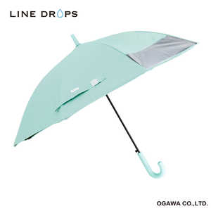 小川 キッズ 長傘 LINEDROPS ［晴雨兼用傘 /子供用 /50cm］ ミントグリーン LDKPS50TMI