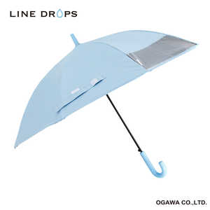 小川 キッズ 長傘 LINEDROPS ［晴雨兼用傘 /子供用 /50cm］ サックス LDKPS50TSAX