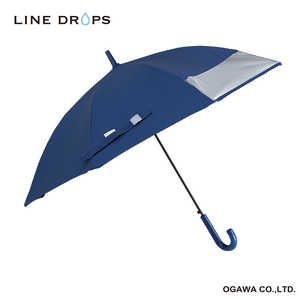 小川 キッズ 長傘 LINEDROPS ［晴雨兼用傘 /子供用 /55cm］ ネイビー LDKPS55TNV