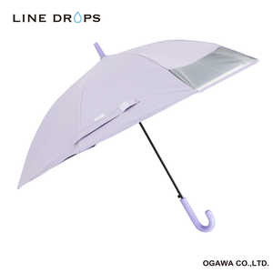小川 キッズ 長傘 LINEDROPS ［晴雨兼用傘 /子供用 /55cm］ パープル LDKPS55TPP