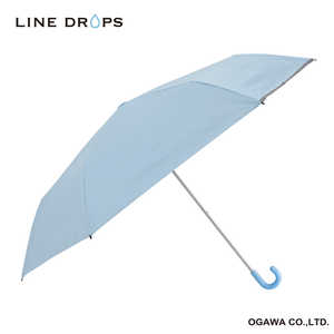 小川 キッズ 折りたたみ傘 LINEDROPS ［晴雨兼用傘 /子供用 /55cm］ サックス LDKPS55MSAX