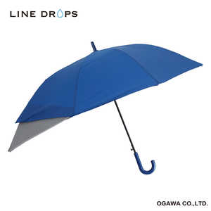 小川 キッズ トランスフォーム長傘 LINEDROPS ［雨傘 /子供用 /55cm］ ネイビー LDKTF55NV