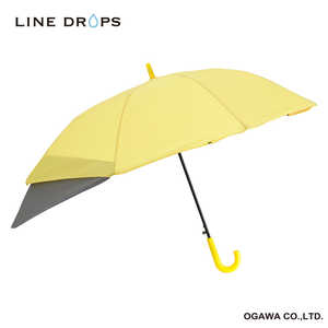 小川 キッズ トランスフォーム長傘 LINEDROPS ［雨傘 /子供用 /55cm］ イエロー LDKTF55YE