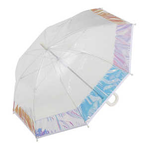 小川 長傘 クリアバイカラーアンブレラ LINEDROPS ［雨傘 / 子供用 / 50cm］ クリア LD-ORUK-BYC1