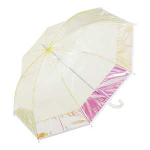 小川 長傘 クリアバイカラーアンブレラ LINEDROPS ［雨傘 / 子供用 / 50cm］ イエロー LD-ORUK-BYC4