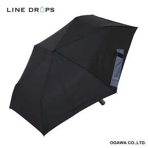 小川 折りたたみ傘 自動開閉 LINEDROPS ［雨傘 /メンズ /55cm］ ブラック LDM-55WJ BK