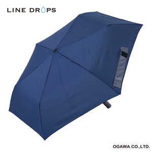 小川 折りたたみ傘 自動開閉 LINEDROPS ［雨傘 /メンズ /55cm］ ネイビー LDM-55WJ NV