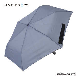 小川 折りたたみ傘 自動開閉 LINEDROPS ［雨傘 /メンズ /55cm］ グレー LDM-55WJ GRY