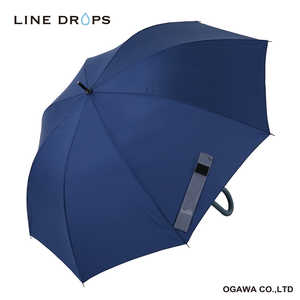 小川 長傘 ジャンプ LINEDROPS ［雨傘 /メンズ /65cm］ ネイビー LDM-65BJ NV