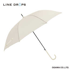 小川 長傘 ピンドット LINEDROPS ［雨傘 /60cm］ ベージュ 24LD-UDT-60J-1