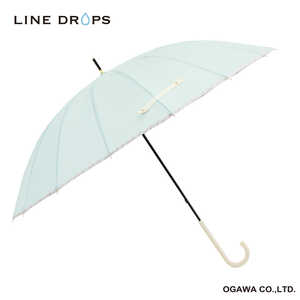 小川 長傘 16本骨雨傘 LINEDROPS ［雨傘 /60cm］ ミントグリーン 24LD-U16K-2