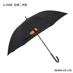 小川 長傘 エクスピディショナリィアンブレラ MA-1 LINE DROPS ［雨傘 /65cm］ ブラック LD-MA1-65J BK
