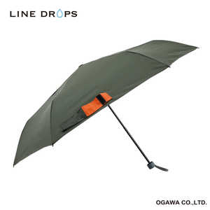 小川 折り畳み傘 エクスピディショナリィアンブレラ MA-1 LINEDROPS ［雨傘 /メンズ /58cm］ カーキ LD-MA1-58M KHA