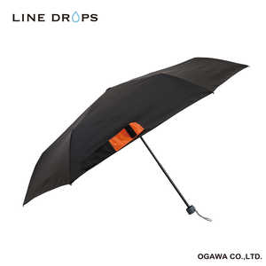 小川 折り畳み傘 エクスピディショナリィアンブレラ MA-1 LINEDROPS ［雨傘 /メンズ /58cm］ ブラック LD-MA1-58M BK