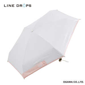 小川 折りたたみ傘 ヌビパラソル 吸水共袋付き LINEDROPS ［ 晴雨兼用傘 / レディース / 50cm ］ オレンジ 25LD-K-50PM-2