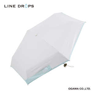 小川 折りたたみ傘 ヌビパラソル 吸水共袋付き LINEDROPS ［ 晴雨兼用傘 / レディース / 50cm ］ ミント 25LD-K-50PM-4