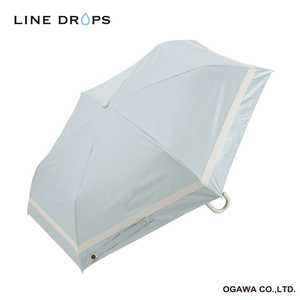 小川 折りたたみ傘 グログランリボン LINEDROPS ［ 晴雨兼用傘 / レディース / 50cm ］ グリーン 25LD-UGR-4M