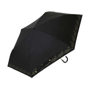 小川 折りたたみ傘 ゴールドフラワー LINEDROPS ［晴雨兼用傘 / レディース / 50cm］ ブラック 25LD-50PM-1 BK