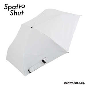小川 形状記憶 折りたたみ傘 イージークローズ Spatto Shut ［晴雨兼用傘 / レディース / 55cm］ アッシュホワイト LD-SAT-55PM WH