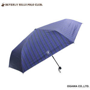 小川 折りたたみ傘 ビバリーヒルズポロクラブ [晴雨兼用傘/メンズ/70cm] ネイビー 20BHPC-SP-70SMNV