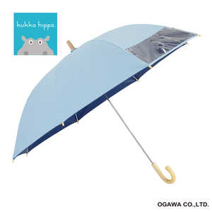 小川 長傘 kukka hippo ［晴雨兼用傘 /子供用 /50cm］ サックス 24KHKSPW150
