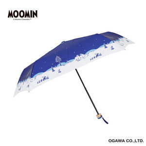 小川 折りたたみ傘 ムーミン/夜空 ムーミン ［雨傘 /レディース /55cm］ OPMO30M