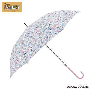 小川 長傘 スヌーピービンテージ/いっぱい ピーナッツ ［雨傘 /レディース /60cm］ 24OPCSN5