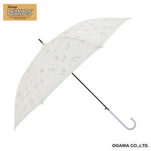小川 長傘 スヌーピービンテージ/かわいい犬 ピーナッツ ［雨傘 /レディース /60cm］ 24OPCSN6