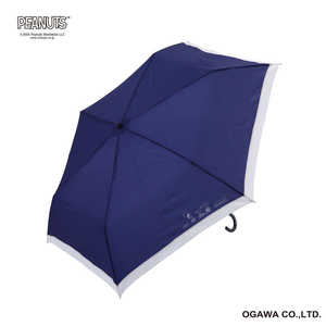 小川 折たたみ傘 スヌーピー ピーナッツ ［雨傘 / レディース / 55cm］ ネイビー 25OPC-SN-1M