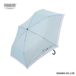 小川 折たたみ傘 スヌーピー ピーナッツ ［雨傘 / レディース / 55cm］ ミント 25OPC-SN-3M
