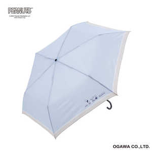 小川 折たたみ傘 スヌーピー ピーナッツ ［雨傘 / レディース / 55cm］ サックス 25OPC-SN-4M
