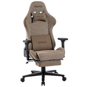 ルームワークス ゲーミングチェア ［W720xD720xH1205～1275mm］ VESTEX S1FTシリーズ(フットレスト付き) ブラウン VES-S1FTBR