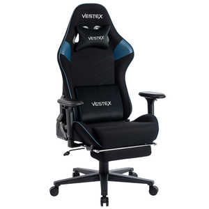 ルームワークス ゲーミングチェア ［W720xD720xH1205～1275mm］ VESTEX S2FTシリーズ(フットレスト付き) ブルー VES-S2FTBL