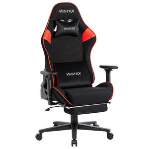 ルームワークス ゲーミングチェア ［W720xD720xH1205～1275mm］ VESTEX S2FTシリーズ(フットレスト付き) レッド VES-S2FTRD