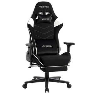 ルームワークス ゲーミングチェア ［W720xD720xH1205～1275mm］ VESTEX S2FTシリーズ(フットレスト付き) ホワイト VES-S2FTWT