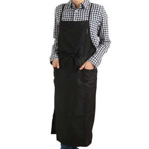 バックヤードファミリー CROSS TALK CLUB クロストーククラブ ＃ ロングラップスリット入りエプロン ML 07.BLACK NAP6000