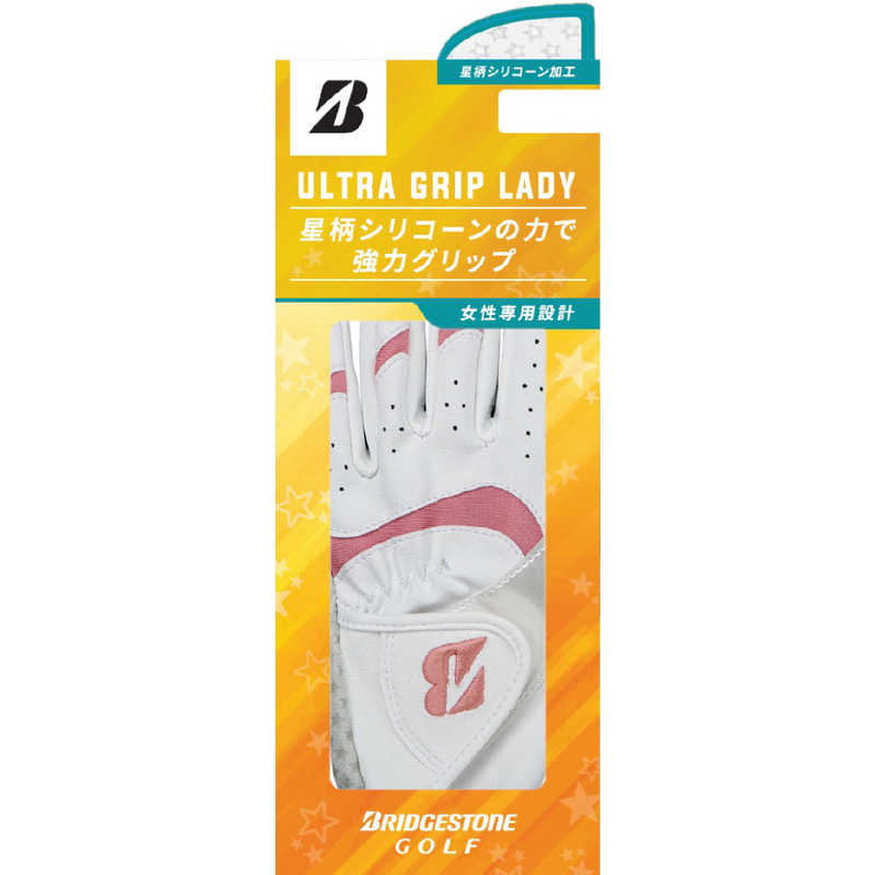 ブリヂストン ブリヂストン 「レディース 両手用」ゴルフグローブ ULTRAGRIP LADY 2022(18cm/ホワイト×ピンク) GLG27BWP18 GLG27BWP18