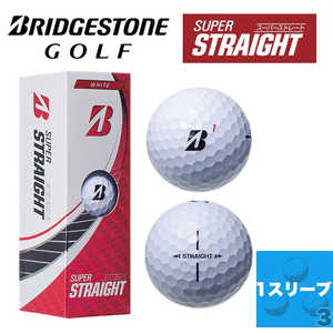 ブリヂストン ゴルフボール SUPER STRAIGHT スーパー ストレート《1スリーブ(3球)/ホワイト》 T3WX