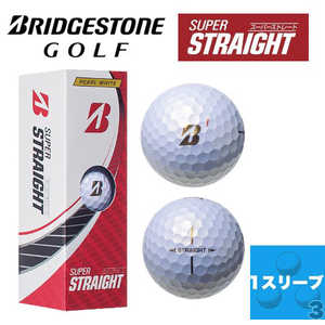ブリヂストン ゴルフボール SUPER STRAIGHT スーパー ストレート《1スリーブ(3球)/パールホワイト》 T3GX